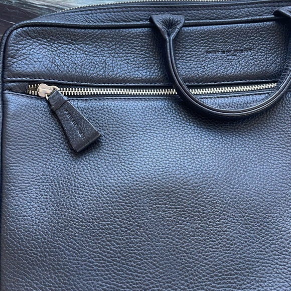 Peter Kent black leather portfolio briefcase, laptop bag from Argentina - Picture 1 of 7